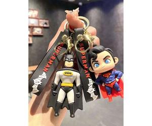 1 Stück Cartoon Batman Schlüsselanhänger, Super Taschenzubehör Mann, Superheld Batman Schlüsselanhänger Taschenanhänger, Taschenzubehör, Geburtstags-F