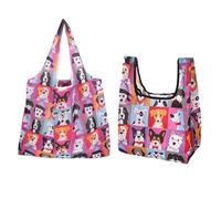 1 Stück Cartoon-Hund-Einkaufstasche Und 1 Stück Cartoon-Hund-Lunchbox-Tasche, Einkaufstasche Mit Großer Kapazität, Tragbare Faltbare Aufbewahrungstasche