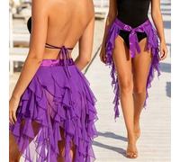 1 Stück Damen Bauchtanz Hüftschal Gürtel Rock mit Schnürung, Quasten Saum Wellen Rock.Böhmisch, Retro Stil, Festivals, Partys,Bühne,Rave, Nachtleben,