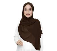 1 Stück Damen Einfarbiger Chiffon Quadratischer Schal, Lässiger Schal geeignet für den täglichen Gebrauch, 110*110cm