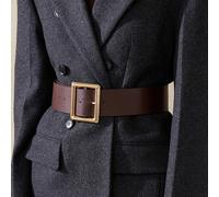 1 Stück Damen Kaffeefarbe PU Leder Taillengegürtetes elegantes Midi-Kleid für Sommer, Schule, Herbst, Weihnachtsgeschenke