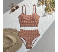1 Stück Damen kariertes sexy lässiges Tankini-Badeanzug für den Urlaub