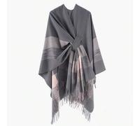 1 Stück Damen Karomuster Warmer Schal Cardigan, geeignet für täglichen Kleidungsanlass