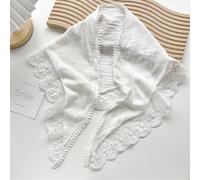 1 Stück Damen Kontrast Spitze Saum elegantes Dreieckstuch, für den täglichen Gebrauch als Halstuch, Haarband, Stirnband, ideal um Dein Outfit für den