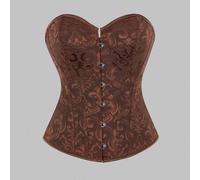 1 Stück Damen Korsett-Top im Palast-Stil, klassischer einfarbiger Jacquard Bustier mit Schnürung an der Taille, formende und hebende Wirkung, kann als