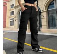 1 Stück Damen Loose Cargo Hose, lässige Maxi Hose mit Mehrfachtaschen und Kordelzug Taille, Y2K Stil