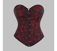 1 Stück Damen Neuer Vintage Enger Bustier, Rosen Blumen Allover Muster Korsett, Klassisches trägerloses sexy elegantes Overbust Formwäsche für Obertei