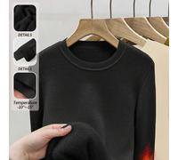 1 Stück Damen Plüsch Rollkragen Langarm Bequemer Pullover, thermisch gefüttert, dick, zum Layering für Herbst/Winter Strickpullover