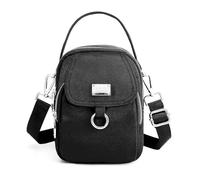 1 Stück Damen-Umhängetasche, One-Shoulder-Handytasche, Multi-Pocket-Umhängetasche, Wasserdichte Kleine Handy-Umhängetasche, Nylon-Damenbrieftasche, Reise-Mini-Tragetasche Für Frauen (Schwarz)