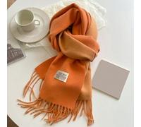 1 Stück Damen Winter Schal, beige Kunstkaschmir Schal dick und warm einfarbig, doppelseitig mit Quasten, Outdoor Umhang Accessoire