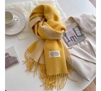 1 Stück Damen Winter Schal, beiger Kunstkaschmir Schal dick und warm, einfarbig, umkehrbar mit Quasten, Outdoor Umhang