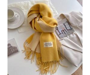 1 Stück Damen Winter Schal, beiger Kunstkaschmir Schal dick und warm, einfarbig, umkehrbar mit Quasten, Outdoor Umhang