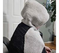 1 Stück Damen Woll Winter Strick Balaclava Mütze Schal Kombination, Outdoor Skifahren Warmer Nackenwärmer Kapuze Umhang für kaltes Wetter