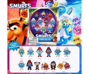 1 Stück Die Schlümpfe offiziell lizenzierte Die Schlümpfe Film 3D Schaum Taschenbeutel Schlüsselanhänger Blindtüte Anhänger eine Schlumpfine und Schla