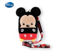 1 Stück Disney Mickey Mouse Plüsch-Lanyard-Tasche Offiziell lizenziert Niedliches Cartoon-Design Anime-Accessoire Weiche Plüsch-Aufbewahrungstasche Geschenk für Handy