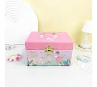 1 Stück drehbare Ballerina Musik Schmuckbox, süße Ballett Schuhe Schmuckaufbewahrungsbox mit Schublade, geeignet für Schmuck, kleine Artikel, Hochzeit