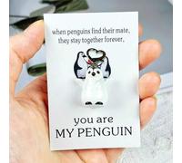 1 Stück "Du bist mein Pinguin" Taschenkarte, Pinguin Schlüsselanhänger Anhänger, Paar Schlüsselanhänger, Valentinstag Geschenk, Auto Schlüsselanhänger