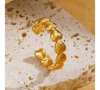 1 Stück einfacher offener Herzring aus Edelstahl, Valentinstag Geschenkidee für Frauen, täglicher Valentinstag-,Mutter-,Muttertags-Geschenkartikel