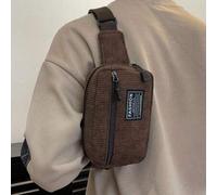 1 Stück einfarbige Cord-Stoff modische vielseitige Sport- & Lässig Mini-Brusttasche Umhängetasche Hüfttasche Bauchtasche für Studenten Pendler Schulma