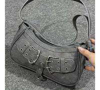 1 Stück einfarbige PU-Leder Halbmond Baguette Tasche, Unterarmtasche Umhängetasche vielseitig für Frauen, Business-Casual Retro Y2K Girly Stil Schulte