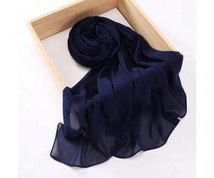 1 Stück einfarbiger, modischer, strukturierter rechteckiger Chiffon-Hidschab-Schal