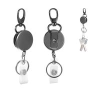 1 Stück Einziehbarer Schlüsselanhänger Ausziehbar,Schlüsselband Ausziehbar Keychain Ausziehbarer Schlüsselanhänger Schlüsselbund Schlüsselkette für Ausweishalter Schlüssel Kartenhalter Ausweis