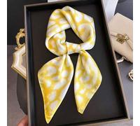 1 Stück eleganter Retro Leoparden-Muster dünner quadratischer Faux-Seide Schal, bohemian-vintage lässiger Hals-Schal/Stola, leicht und bequem, geeigne