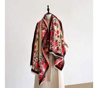 1 Stück eleganter Schal/Umhang aus Jacquard-Kunstkaschmir mit Blumen- und Pflanzenmuster, vielseitig für Frauen, geeignet für Herbst/Winter, alltäglic