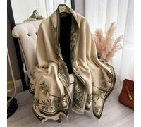 1 Stück eleganter Schal/Umhang aus Jacquard-Kunstkaschmir mit Blumen- und Pflanzenmuster, vielseitig für Frauen, geeignet für Herbst/Winter, alltäglic