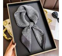 1 Stück eleganter strukturierter Karomuster 70cm Quadrat Schal, vielseitiges Halstuch, modischer Krawattenersatz, Haaraccessoire, Sonnenschutz Kopftuc