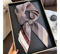 1 Stück eleganter strukturierter Karomuster Schal 70cm Quadrat, vielseitiges Halstuch, Stirnband, Krawatte, Modeaccessoire für Frauen