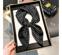 1 Stück Eleganter Vintage Damen Satin Quadratischer Foulard mit Polka Punkt Muster, Boho Vintage Lässiger Damen Halstuch, Schal, leicht und dünn, bequ