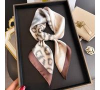 1 Stück Eleganter Vintage Leoparden-Muster Leichter Quadratischer Satinähnlicher Schal für Damen, Bohemian Retro Lässiger Damen Halstuch/Schal, Dünn u