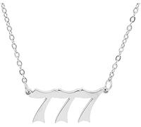 1 Stück Engel Nummer Halskette 111 222 333 444 555 777 888 999 Anhänger / versilberte Edelstahl-Halskette für Damen bequem und praktisch