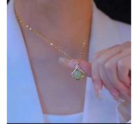1 Stück Exquisite Nicht-jade Lotus Anhänger Aus Edelstahl Halskette Für Frauen Zum Täglichen Tragen