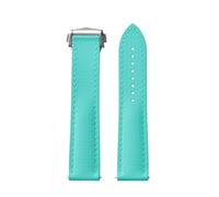 1 Stück FKM Uhrenarmband 22 mm mit Faltschließe for Swatch X(Cyan,22mmNo Buckle)