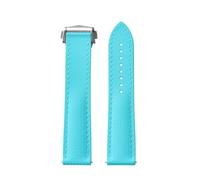 1 Stück FKM Uhrenarmband 22 mm mit Faltschließe for Swatch X(Sky Blue,22mmSilver Buckle)