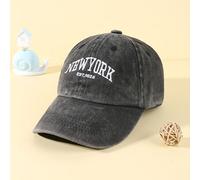 1 Stück gewaschene New York bestickte Baby Baseball Kappe, modische Farben, süß und lässig, geeignet für Baby Jungen und Mädchen für Alltag und Party,