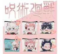 1 Stück Gojo Geto Megumi Yuji Sukuna Anime Peripherie Cartoon Figur süßes Muster Handtasche, Studenten süße Cartoon bedruckte Stiftetasche, Aufbewahru