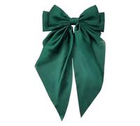 1 Stück Haar Streamer-Bogen-, Einfarbige-, Quasten- und Große Damen-Haar-Accessoires (Grün)