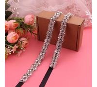 1 Stück handgefertigter Braut Kristall Taillengürtel, luxuriöse Strass Legierung Taillenkette für Brautkleid, Brautjungfernkleid Accessoires. Valentin