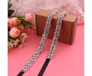 1 Stück handgefertigter Braut Kristall Taillengürtel, luxuriöse Strass Legierung Taillenkette für Brautkleid, Brautjungfernkleid Accessoires. Valentin