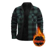 1 Stück Herren-Flanellhemd, warmes, kariertes Langarmhemd mit dickem Thermofutter und Taschen - das perfekte Weihnachtsgeschenk für Herbst und Winter.