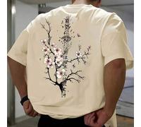 1 Stück Herren modisches, locker sitzendes Kurzarm T-Shirt mit Muster | Exquisites Design | Essentiell für den Sommer | Leicht zu kombinieren, um Dein