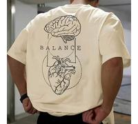 1 Stück Herren modisches, locker sitzendes Kurzarm T-Shirt mit Muster | Exquisites Design | Essentiell für den Sommer | Leicht zu kombinieren, um Dein