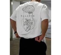 1 Stück Herren modisches, locker sitzendes Kurzarm T-Shirt mit Muster | Exquisites Design | Essentiell für den Sommer | Leicht zu kombinieren, um Dein