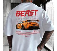 1 Stück Herren modisches, locker sitzendes Kurzarm T-Shirt mit Muster | Exquisites Design | Essentiell für den Sommer | Leicht zu kombinieren, um Dein