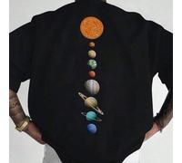 1 Stück Herren modisches, locker sitzendes Kurzarm T-Shirt mit Muster | Exquisites Design | Essentiell für den Sommer | Leicht zu kombinieren, um Dein