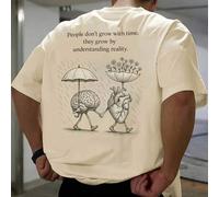 1 Stück Herren modisches, locker sitzendes Kurzarm T-Shirt mit Muster | Exquisites Design | Essentiell für den Sommer | Leicht zu kombinieren, um Dein