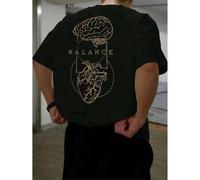 1 Stück Herren modisches, locker sitzendes Kurzarm T-Shirt mit Muster | Exquisites Design | Essentiell für den Sommer | Leicht zu kombinieren, um Dein